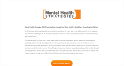 Desktop Screenshot of mentalhealthstrategies.co.uk